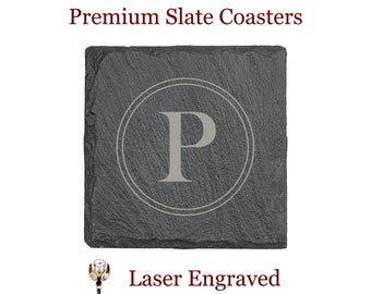 Slate Coasters Engraved - Engraved Coasters - Wedding Gift Coaster Set - Personalized Coasters - Custom Drink Coaster - Houswarming Gift Set