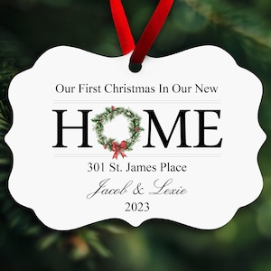 Our First Christmas Ornament - First Christmas New Home Ornament - First Christmas Married Ornament - Photo Ornament - Metal Ornament - NH1