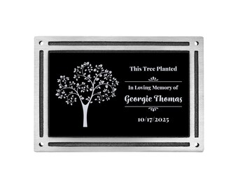 In Memory of Tree Sign - Memorial Garden Plaque - Bronze Memorial Sign - Bronze Plaque with Stake - Dedication Sign - Remembrance Plaque