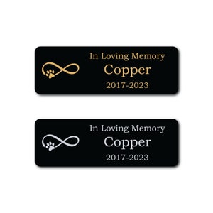 Custom Plaque for Pet Urn - Laser Engraved Name Plate for Dog Cat Ash Box - Custom Pet Memorial Plate - Custom Name Sign for Pet Loss Gift