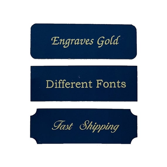 Blue Gold Metal Name Plate Metal Name Sign Picture Frame Etsy