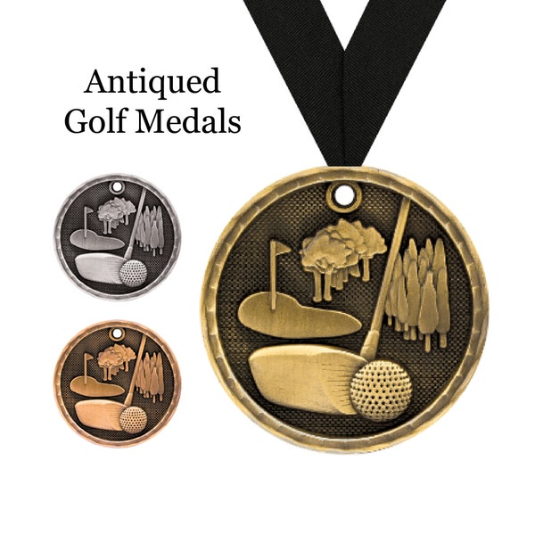 Golf Award Medals - Personalized Golf Award - Golf Tournament Team Gifts - Youth Golf Awards - Custom Sports Medallion Engraved - Golf Award