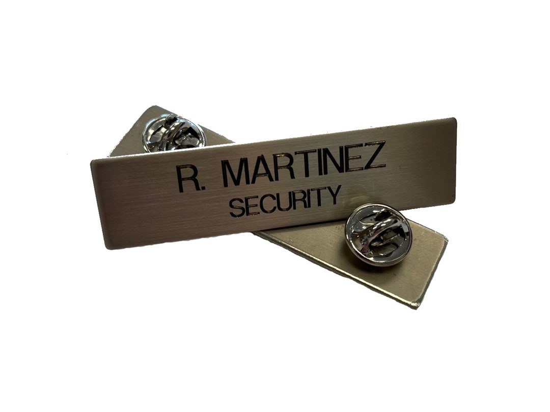 Uniform Name Badge for Work Pin Name Tag Military Police Fire Emergency