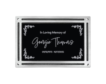 Garden Memorial Sign - Outdoor Memorial Sign - Memorial Wall Plaque - Memorial Garden Stake - Custom Dedication Plaque - Floral Memorial