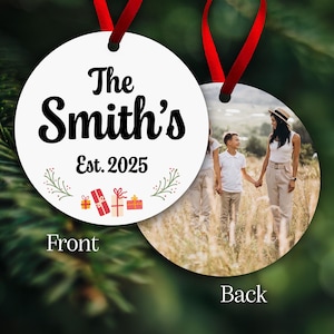 Family Photo Christmas Ornament - Family Christmas Ornament - Personalized Ornament - Custom Ornament - Family Gift - Photo Ornament - Metal