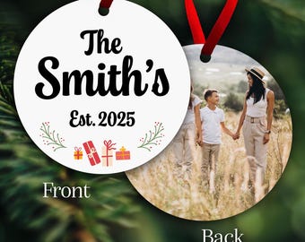 Family Photo Christmas Ornament - Family Christmas Ornament - Personalized Ornament - Custom Ornament - Family Gift - Photo Ornament - Metal