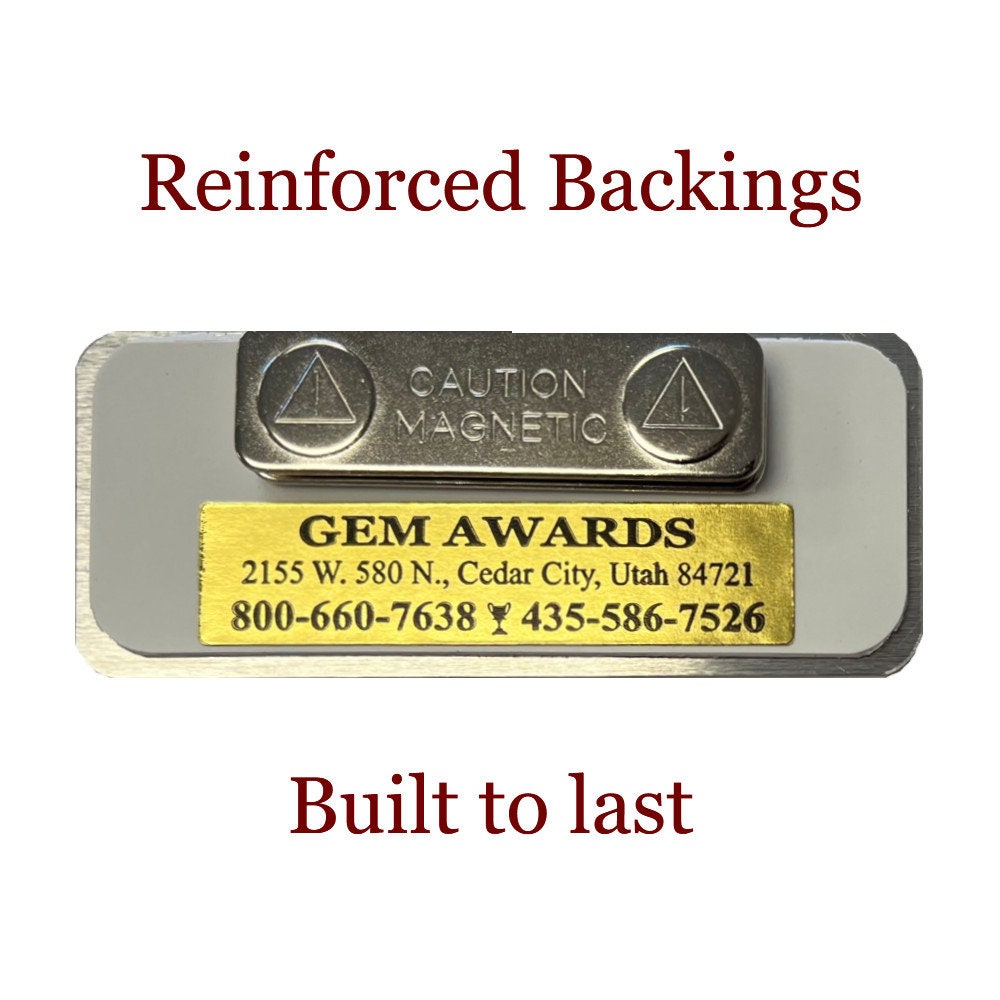 Full Color Wearable Name Tags Business Name Tags Metal Etsy