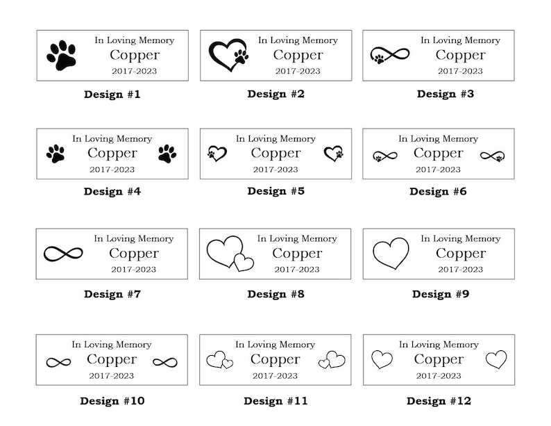 Metal Name Plate for Pet Urn Personalized Name Plaque for Etsy