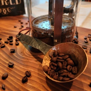 Copper coffee scoop