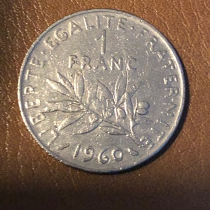 1960 french 1 franc coin - Etsy 日本