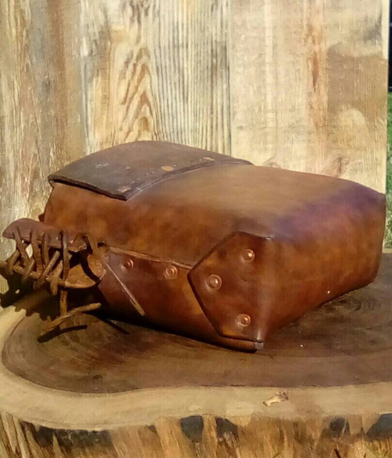 Leather Bolt Bag with Bulll Pin Cuffs Etsy