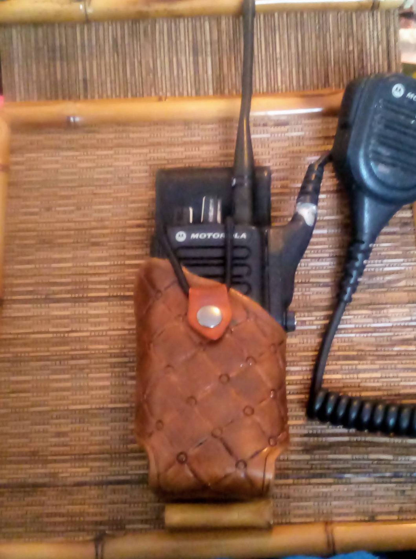 Custom Leather 2way Radio Holder w/ snap belt loop you Etsy