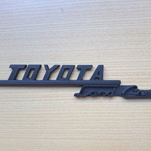 Emblema Toyota Landcruiser Serie 40 de inspiración vintage - Impresión en filamento ASA imagen 3