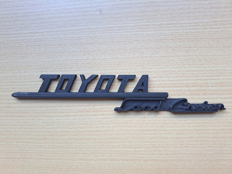 Emblema Toyota Landcruiser Serie 40 de inspiración vintage - Impresión en filamento ASA imagen 3