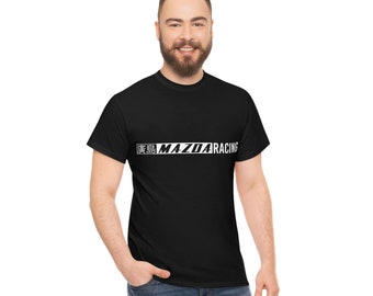 Camiseta unisex de algodón grueso con la cultura del automóvil JDM de Mazda Racing Japan Vintage