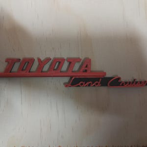 Emblema Toyota Landcruiser Serie 40 de inspiración vintage - Impresión en filamento ASA imagen 2