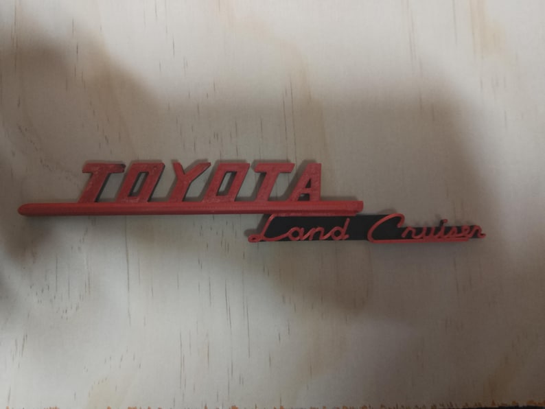 Emblema Toyota Landcruiser Serie 40 de inspiración vintage - Impresión en filamento ASA imagen 2