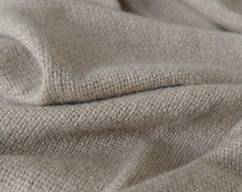 Taupe Wool Basketweave Suiting - 9.5 oz - Deadstock Fabric by the Yard