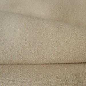 Light Beige 100% Raw Silk (Silk Noil) Fabric Soft and Textured - Natural Fiber || Fabric By the Yard ~ Custom Cut