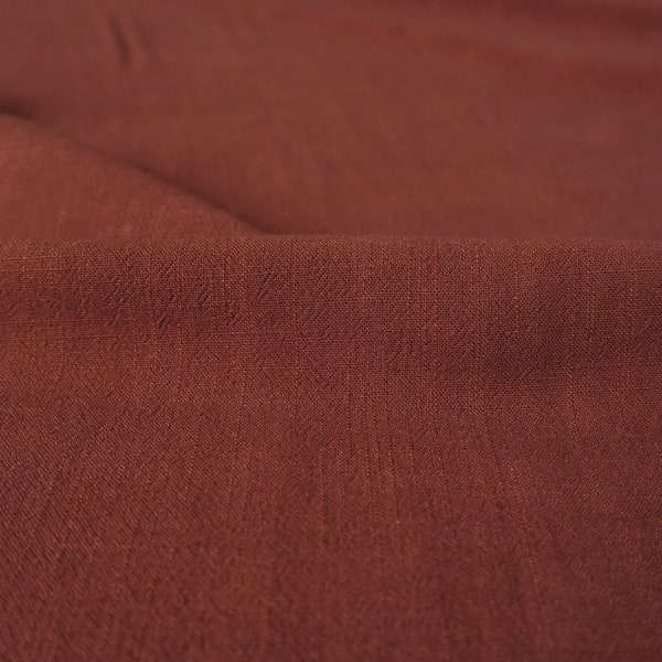 Chestnut Viscose Linen Slub - Fabric By the Yard