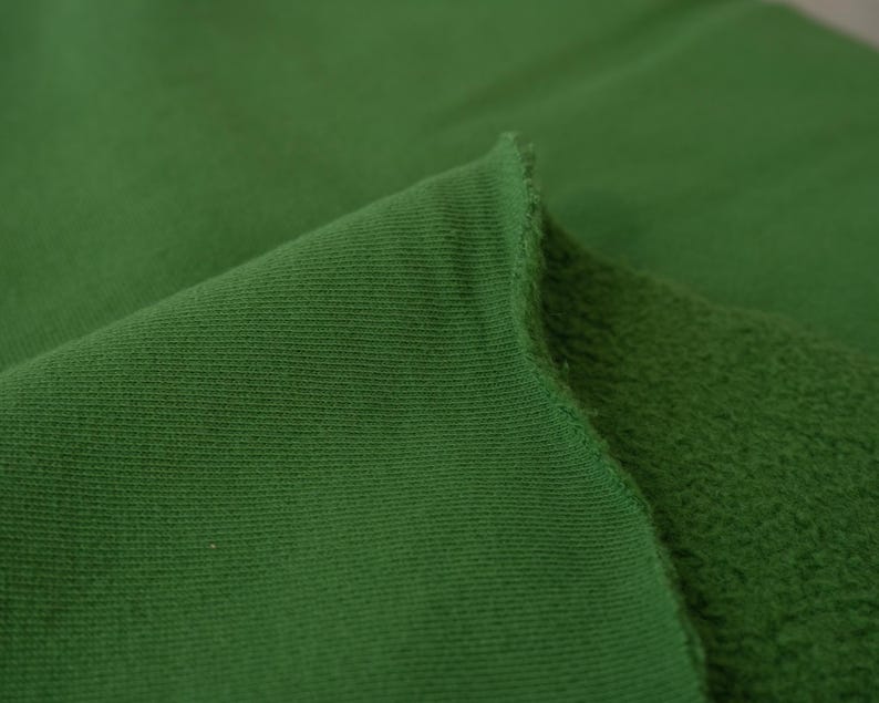 Moletom de algodão orgânico em malha 100% algodão - Disponível em ribana combinando - Tecido vendido por metro Fern