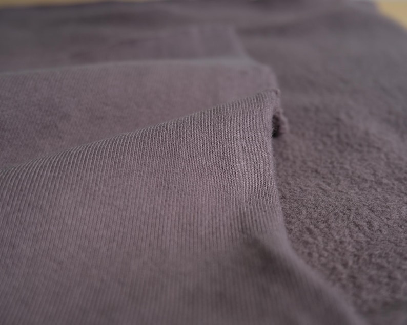 Moletom de algodão orgânico em malha 100% algodão - Disponível em ribana combinando - Tecido vendido por metro Ash