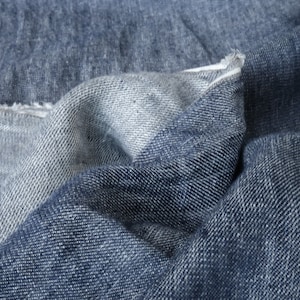 Dark Blue – Washed Linen Denim