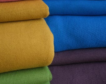Baumwoll-Sweatshirt French Terry Knit - 100% Baumwollstrick - Passende Rippe verfügbar - Stoff Schüttgut