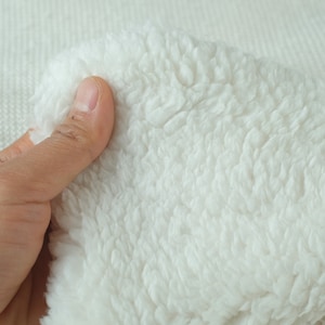 Pure White Plush Sherpa Fabric by the Yard – Everfan