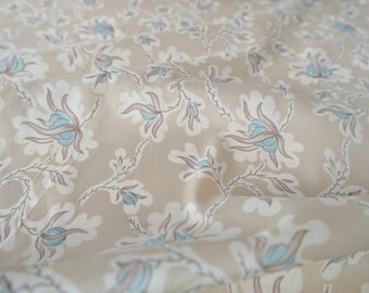 Misty Vine Neutral Cotton Voile - Deadstock Fabric By the Yard