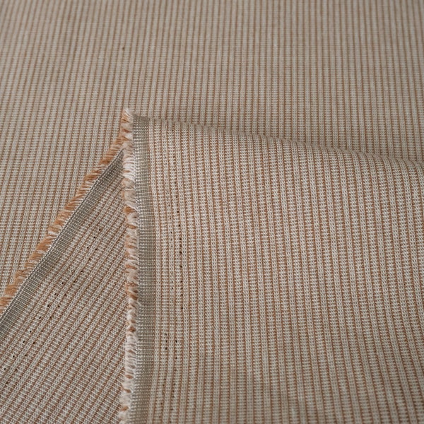 Neutral Fine Stripe – Cotton Linen