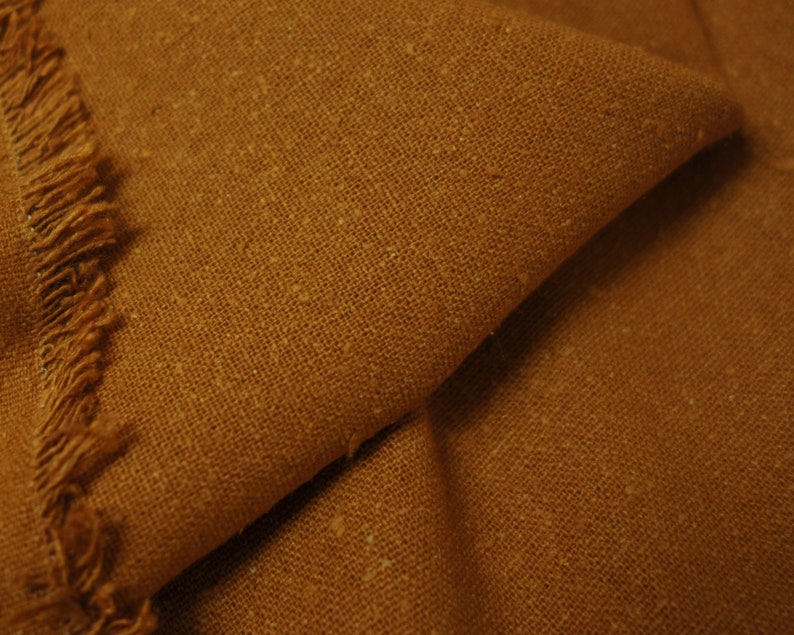 Caramel 100 Raw Silk Silk Noil Fabric Fabric By the Yard Etsy