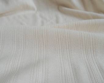 Natural Abby Organic Cotton Pointelle Knit - American Made Knit