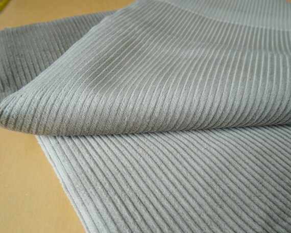 Corduroy Grey 8 Wale Dress skirts 100% Cotton Fabric Excellent Quality 60" Wide 