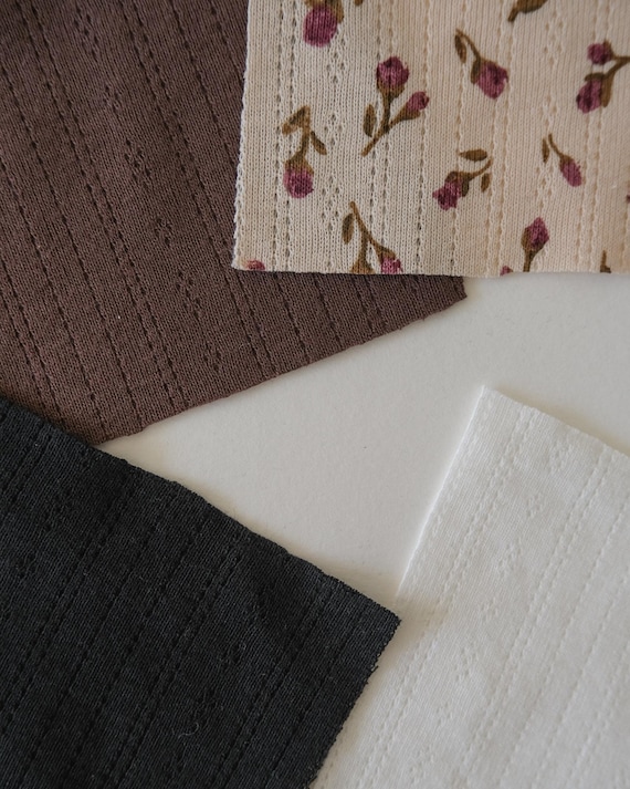 Organic Cotton Pointelle Knit - Made in USA
