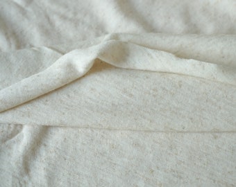 Oatmeal Cotton Linen Jersey - 44" Wide - Deadstock Fabric By the Yard