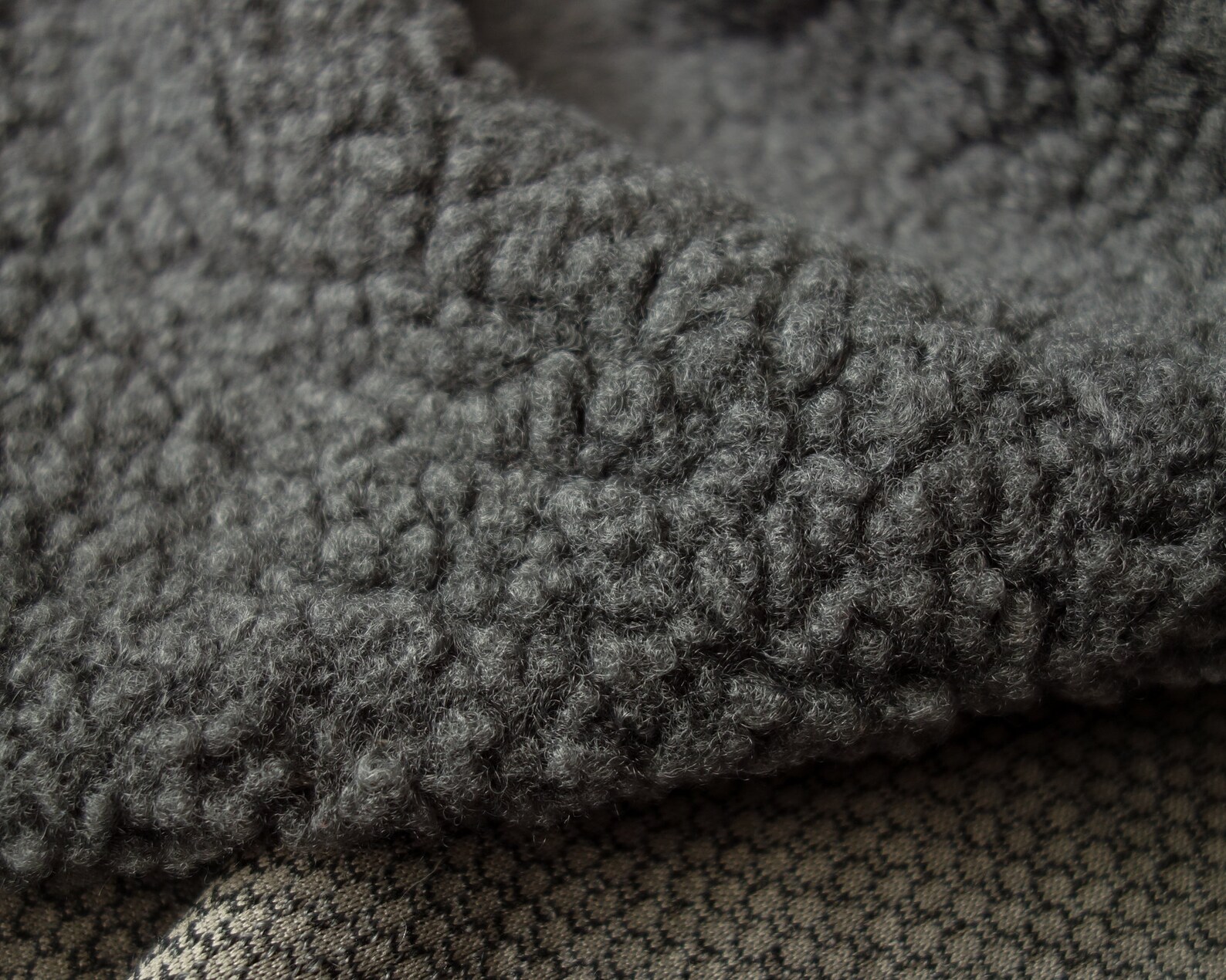 Gray Sherpa Fleece Fabric 10.5 oz Deadstock Fabric By the Etsy