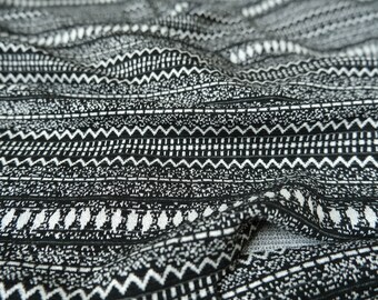 Boho Stripe - Cotton Sweater Knit - Deadstock Fabric By the Yard