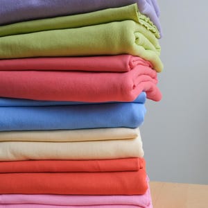 Cotton Sweatshirt French Terry Knit - 100% Cotton Knit - Matching Rib Available - Fabric by the Yard