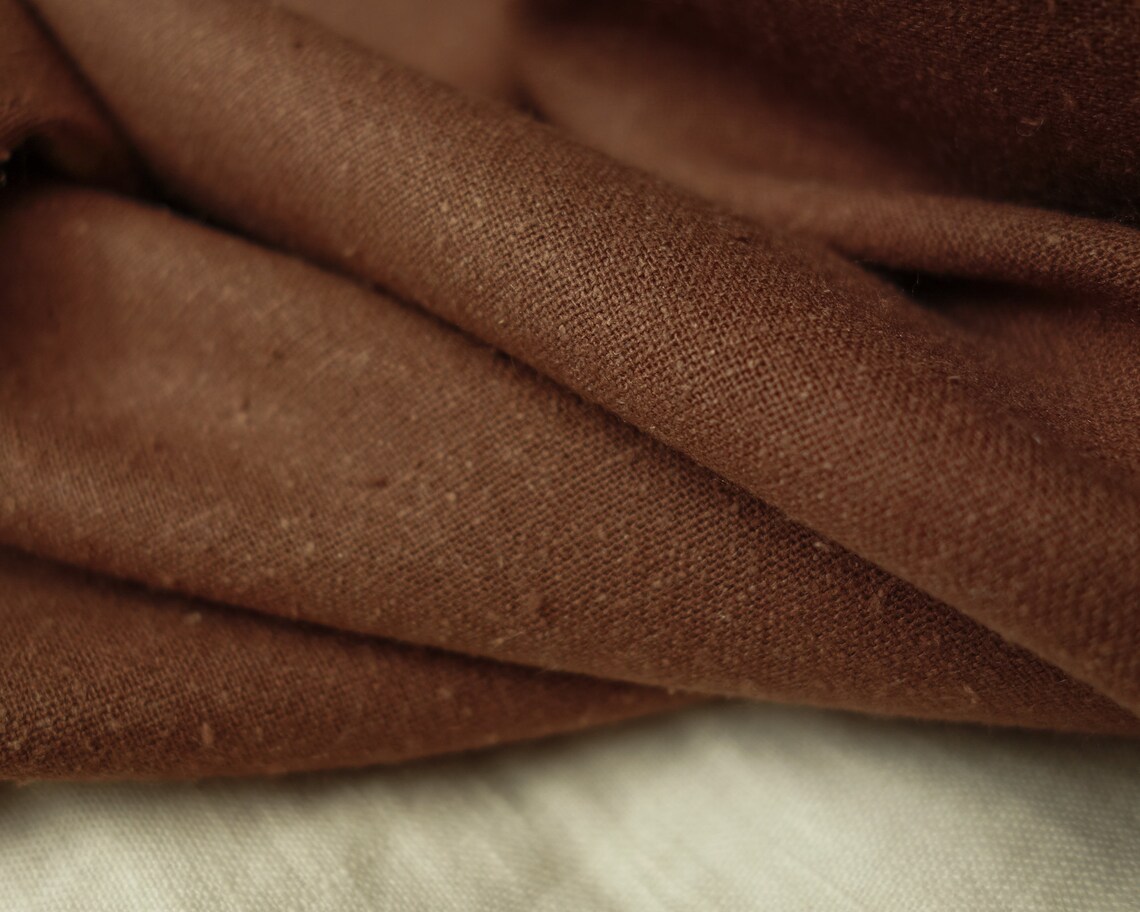 Brown 100 Raw Silk silk Noil Fabric Fabric by the Yard Etsy