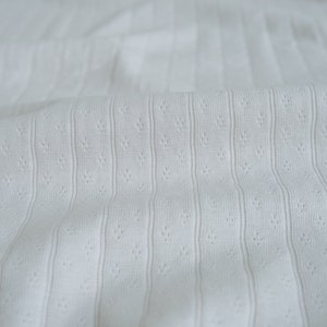 White - Zoey Organic Cotton Pointelle - American Made