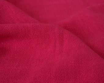 Raspberry Viscose Linen Slub - Fabric By the Yard
