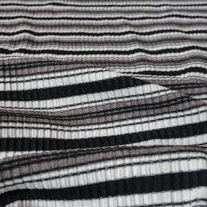 Latte Multi Stripe – Rayon Rib