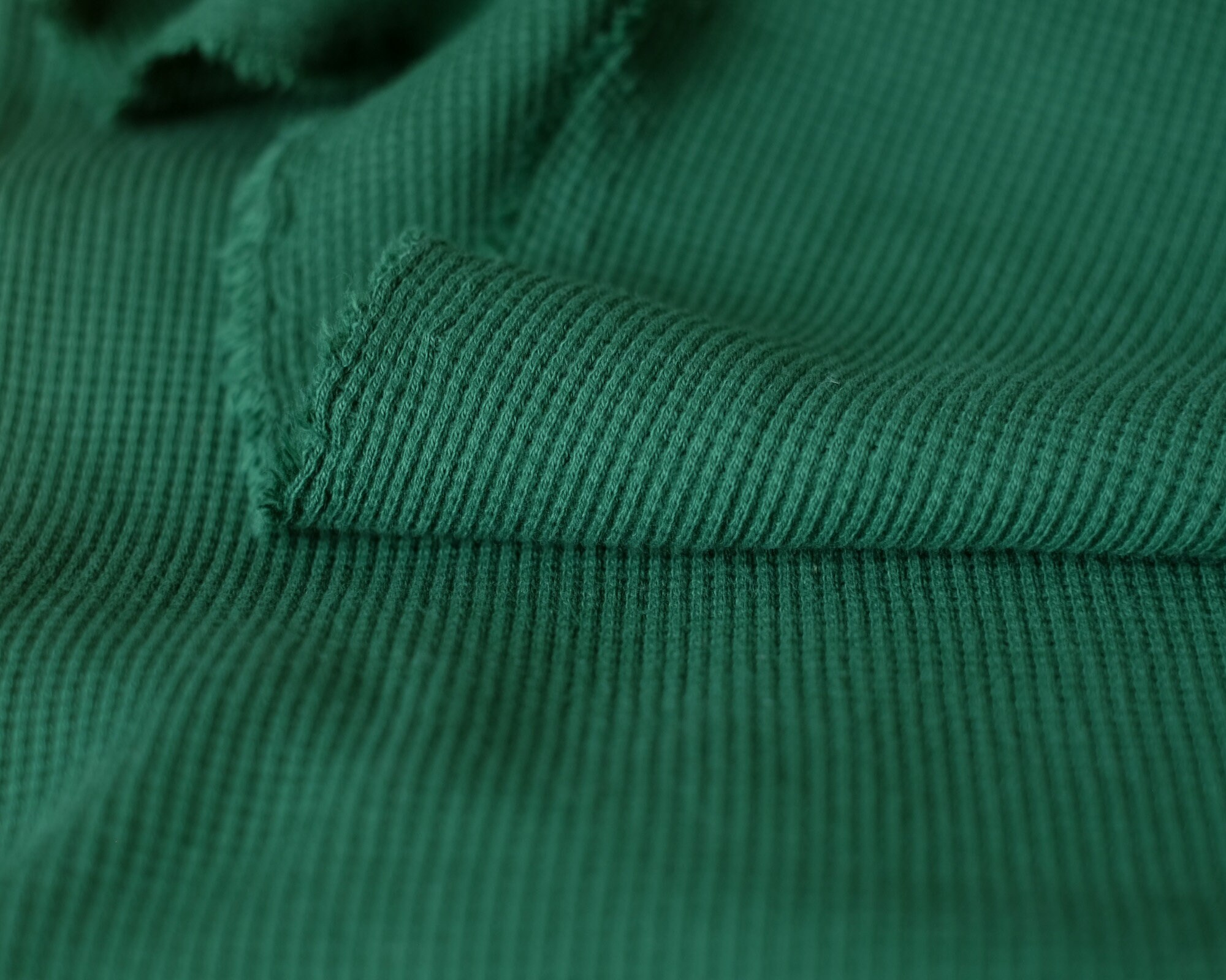 Emerald Cotton Waffle Thermal Deadstock Fabric by the Yard - Etsy
