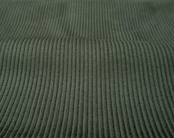 Green Slate 8W - Cotton Corduroy Fabric - 9 oz - Deadstock Fabric By the Yard