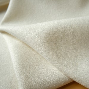 Undyed 100% Raw Silk (Silk Noil) Natural White Silk Color || Silk Noil Fabric By the Yard ~ Continous Cut