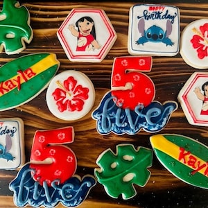 Stitch Themed Birthday Cookies