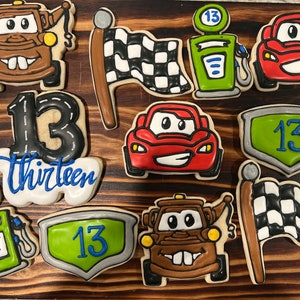 Cars Themed Birthday Cookies