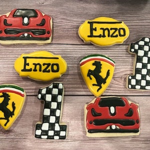 Race Car Birthday Cookies