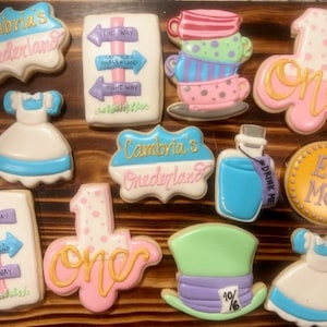 Wonderland Birthday Cookies